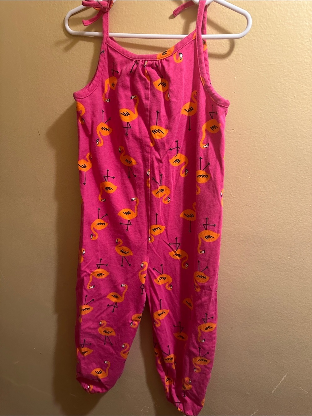 Hanna Andersson Pink One-Piece Kids Romper with Orange Print